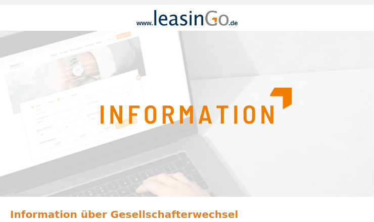 Screenshot Gesellschafterwechsel bei FM LeasingPartner und leasinGo